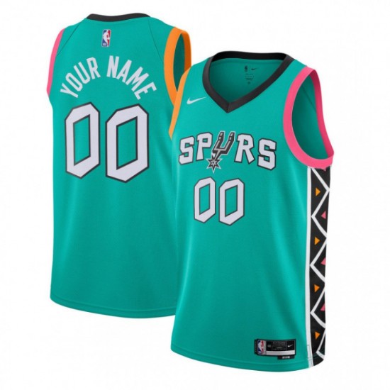 San Antonio Spurs Nike Youth Swingman Custom Jersey City Edition – Turquoise