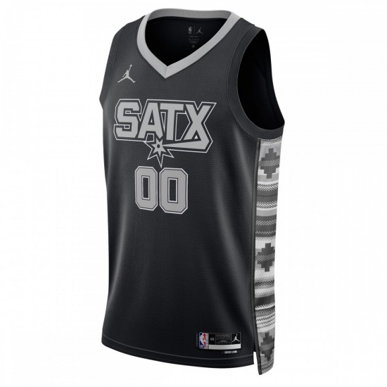 San Antonio Spurs Jordan Brand Unisex 2022/23 Swingman Custom Jersey - Statement Edition - Black