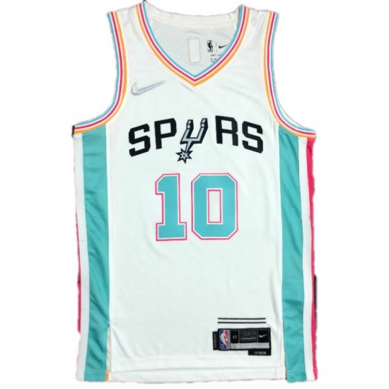 Men's San Antonio Spurs DeMar DeRozan #10 Nike White 2021/22 Swingman Jersey - City Edition