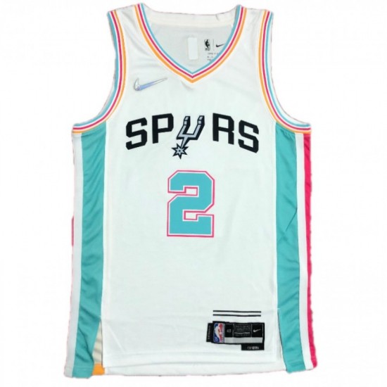 Men's San Antonio Spurs Kawhi Leonard #2 Nike White 2021/22 Swingman Jersey - City Edition