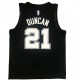 Men's San Antonio Spurs Tim Duncan #21 Nike Black 20/21 Swingman Jersey - City Edition