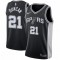 Men's San Antonio Spurs Tim Duncan #21 Nike Black 2020/21 Swingman Jersey - Icon Edition