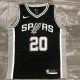 Men's San Antonio Spurs Manu Ginobili #20 Nike Black 2020/21 Swingman Jersey - Icon Edition