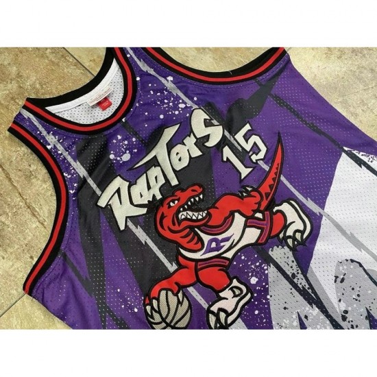 Vince Carter Toronto Raptors Throwback Mitchell & Ness Hardwood Classics 1998-99 Hyper Hoops Jersey - Purple