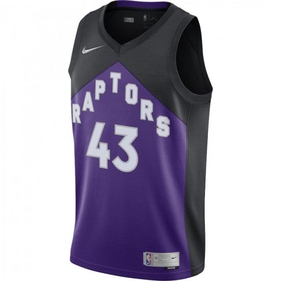 Men's Toronto Raptors Pascal Siakam #43 Nike Black&Purple 2021 Swingman NBA Jersey - Earned Edition