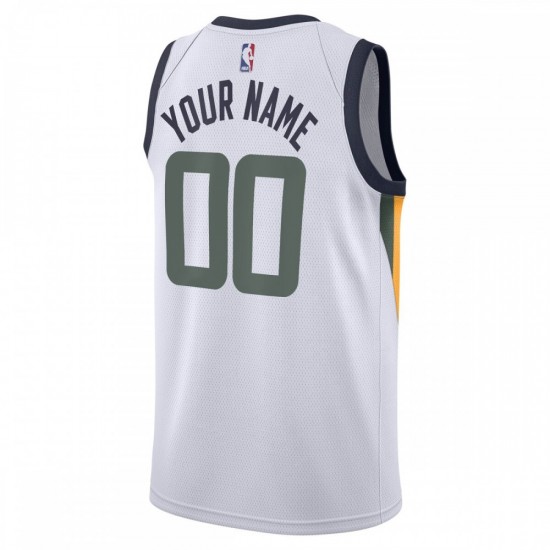 Utah Jazz Nike Swingman Custom Jersey - Association Edition - White