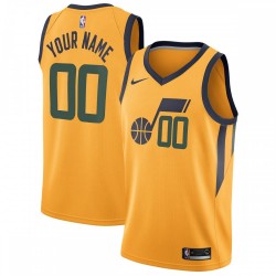 Utah Jazz Nike Swingman Custom Jersey - Statement Edition - Gold