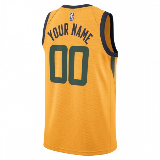 Utah Jazz Nike Swingman Custom Jersey - Statement Edition - Gold