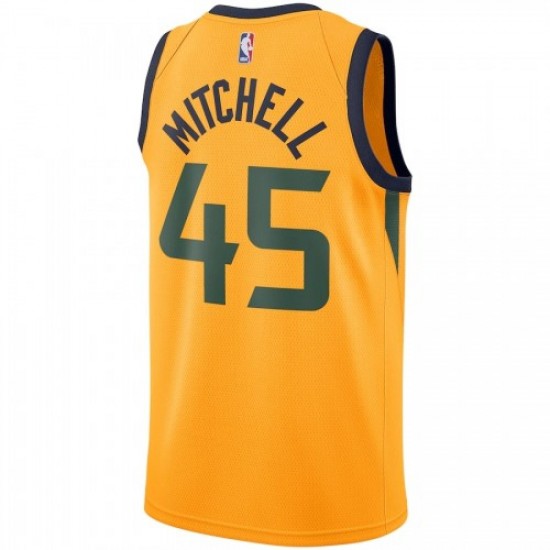 Men's Utah Jazz Donovan Mitchell #45 Nike Gold Swingman Jersey - Statement Edition