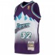 Men's Utah Jazz Karl Malone #32 Throwback Mitchell & Ness Purple 91-92 Hardwood Classics Jersey