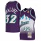 Men's Utah Jazz Karl Malone #32 Throwback Mitchell & Ness Purple 91-92 Hardwood Classics Jersey