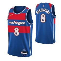 Men's Washington Wizards Rui Hachimura #8 Nike Royal 2021/22 Swingman NBA Jersey - City Edition