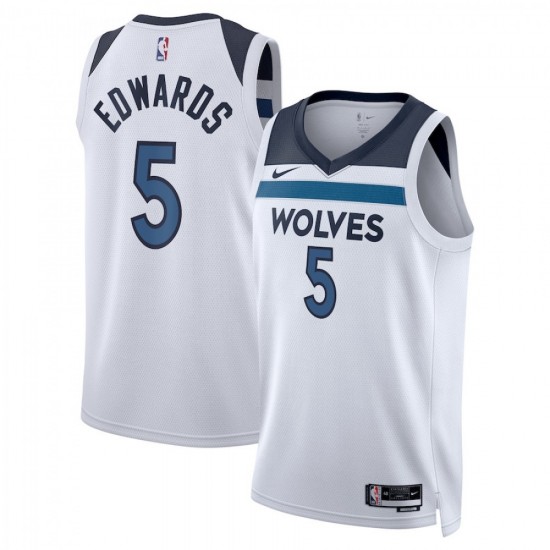 Minnesota Timberwolves Nike Association Edition Swingman Jersey - White - Anthony Edwards - Unisex