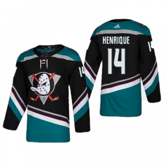 Men's Anaheim Ducks Adam Henrique #14 adidas Black Alternate Authentic Jersey