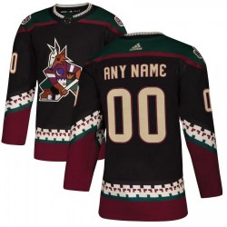 Men's Arizona Coyotes adidas Black Alternate Authentic Custom Jersey