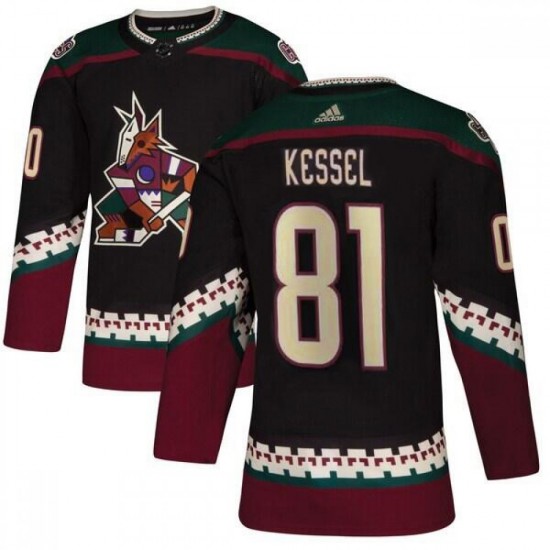 Men's Arizona Coyotes Phil Kessel #81 adidas Black Alternate Authentic Jersey