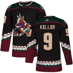 Men's Arizona Coyotes Clayton Keller #9 adidas Black Alternate Authentic Jersey