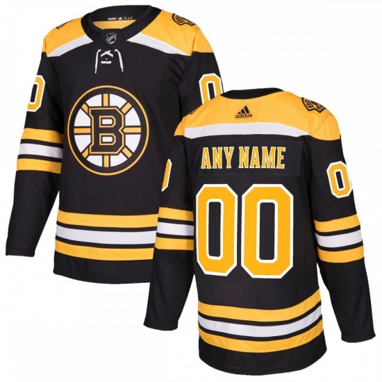 Boston Bruins adidas Authentic Custom Jersey - Black