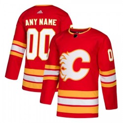 Men's Calgary Flames adidas Red Alternate Authentic Custom Jersey