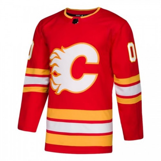 Men's Calgary Flames adidas Red Alternate Authentic Custom Jersey