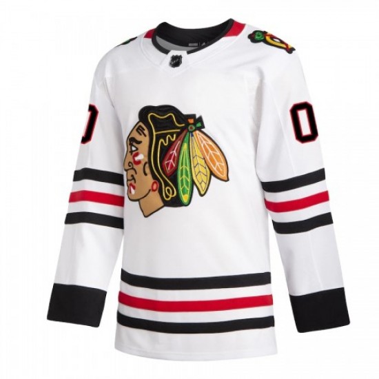 Men's Chicago Blackhawks adidas White Away Authentic Custom Jersey