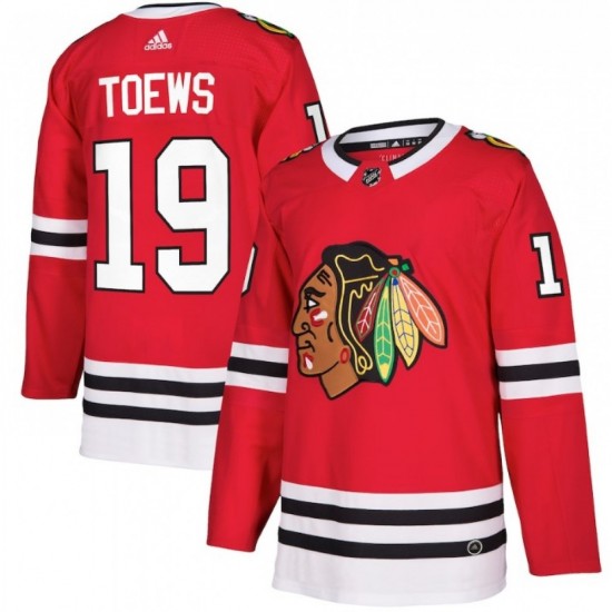 Men's Chicago Blackhawks Jonathan Toews #19 adidas Red Authentic Player Jersey