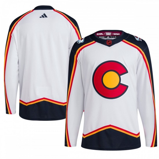 Colorado Avalanche adidas Reverse Retro 2.0 Authentic Blank Jersey - White