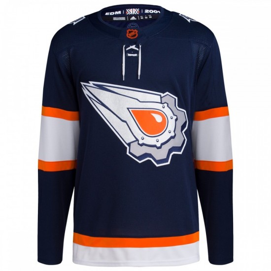 Edmonton Oilers adidas Reverse Retro 2.0 Authentic Blank Jersey - Navy