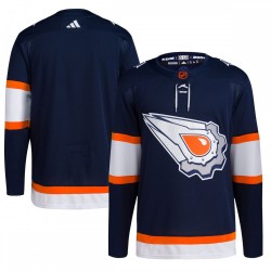 Edmonton Oilers adidas Reverse Retro 2.0 Authentic Blank Jersey - Navy