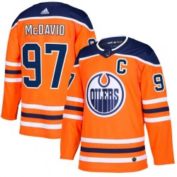 Men's Edmonton Oilers  Connor McDavid #97 adidas Orange Alternate Authentic Jersey