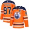 Men's Edmonton Oilers  Connor McDavid #97 adidas Orange Alternate Authentic Jersey