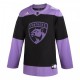 Men's Florida Panthers adidas Black Hockey Fights Cancer Custom Practice Jersey