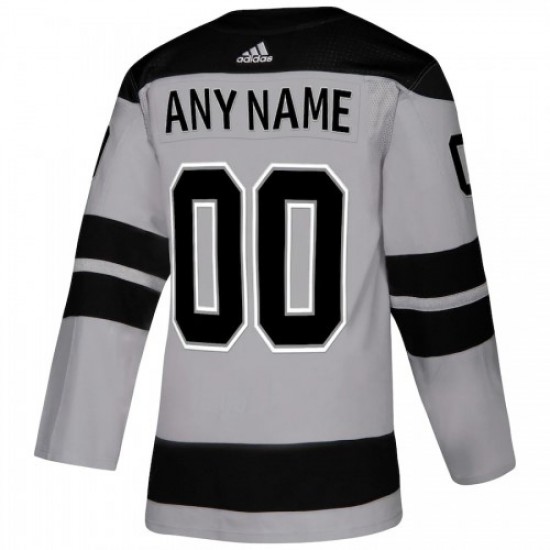 Men's Los Angeles Kings adidas Gray Alternate Authentic Custom Jersey