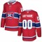 Men's Montreal Canadiens adidas Red Authentic Custom Jersey