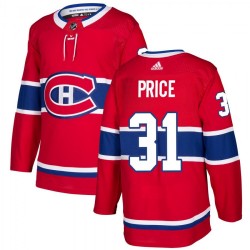 Men's Montreal Canadiens Carey Price #31 adidas Red Authentic Player Jersey