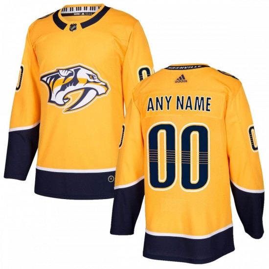 Nashville Predators adidas Authentic Custom Jersey - Gold