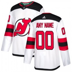 Men's New Jersey Devils adidas White Away Authentic Custom Jersey