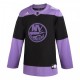 Men's New York Islanders adidas Black Hockey Fights Cancer Custom Practice Jersey