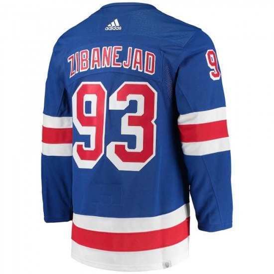 Men's New York Rangers Mika Zibanejad #93 adidas Royal Authentic Player Jersey