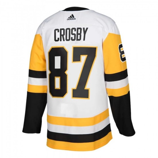 Men's Pittsburgh Penguins Sidney Crosby #87 adidas White Authentic Player Jersey