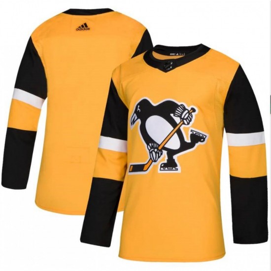 Men's Pittsburgh Penguins adidas Gold Alternate Authentic Custom Jersey