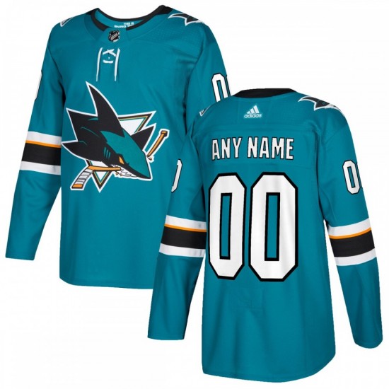 San Jose Sharks adidas Authentic Custom Jersey - Teal