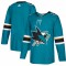 San Jose Sharks adidas Home Authentic Blank Jersey - Teal