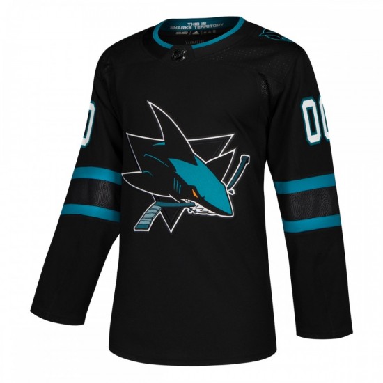 San Jose Sharks adidas Alternate Authentic Custom Jersey - Black