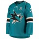 Logan Couture San Jose Sharks adidas Home Authentic Alternate Captain Player Jersey - Teal