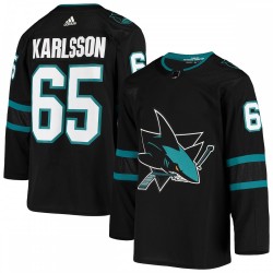 Erik Karlsson San Jose Sharks adidas Team Alternate Authentic Jersey - Black