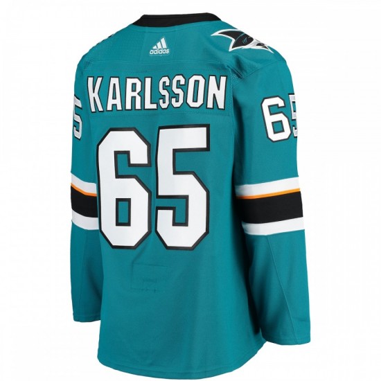 Erik Karlsson San Jose Sharks adidas Home Authentic Team Player Jersey - Teal