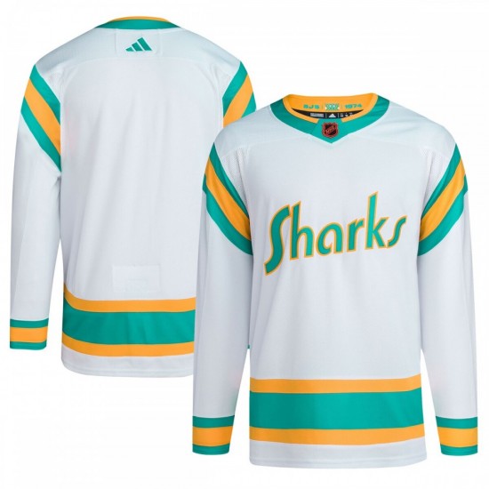 San Jose Sharks adidas Reverse Retro 2.0 Authentic Blank Jersey - White