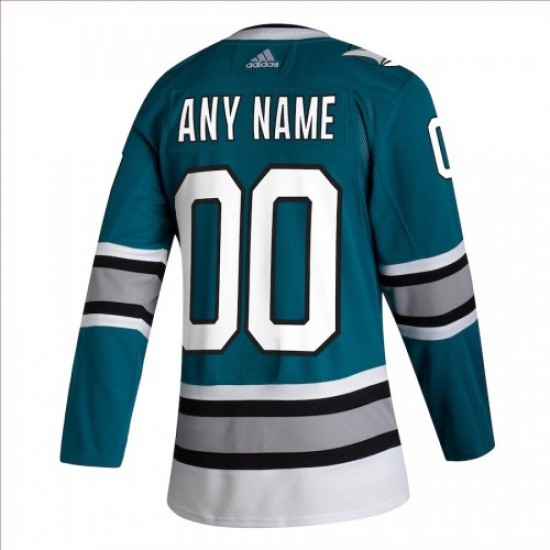 Men's San Jose Sharks adidas Teal 30th Anniversary Authentic Custom Jersey