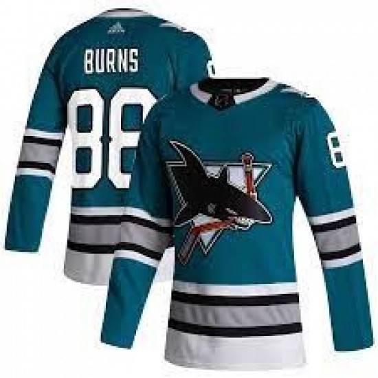 Men's San Jose Sharks Brent Burns #88 adidas Teal 30th Anniversary Authentic Jersey